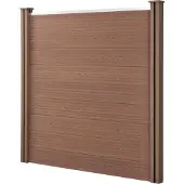 Neu.holz HKC Schuttingpanelen set vierkant/schuin 183x973cm bruin