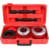 AWTOOLS Set 2: Draadkopsnijders, draadkopeinden, draadkopeindmoeren. Gereedschap voor loodgieterswerk, leidingen. Geschikt voor leidingen van 1-1/2" en 2"