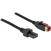 DeLOCK PoweredUSB cable male 24 V to 2 x 4 pin male 1 m for POS printers and terminals