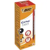 BIC Cristal Exact Balpen Rood 0,28 mm Extra Fijn Balpen 20 Stuks