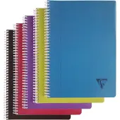 Rhodia Collegeblok A4 Gelinieerd Dubbeldraads Polypro Soepele kaft Kleurenassortiment Niet geperforeerd