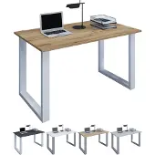 VCM LonaU bureau 80x50cm wit, zwart.