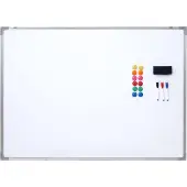 MCW Whiteboard -C84, magnetisch memobord prikbord, incl. accessoires ~ 110x80cm