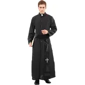 Boland verkleedpak Holy Priest heren zwart | Maat 54,56