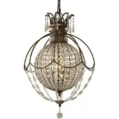 FEISS LED Kroonluchter | 3X E14 Max 60W | Dimbaar | Oxidized Bronze/British Bronze