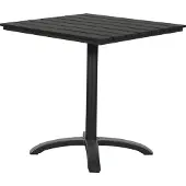 Ebuy24 Allie terrasmeubel terrastafel, Ø70 cm zwart/zwart.