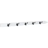 Jline Kapstok ski 5 haken hout wit
