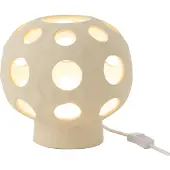 J-Line Tafel lamp globe aardewerk beige