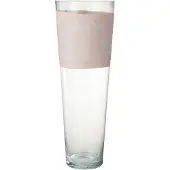 J-Line Vaas delph glas transparant/lichtroze extralarge