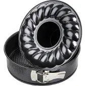 Zenker springvorm met vlakke- en tulband bodem black metallic 24cm