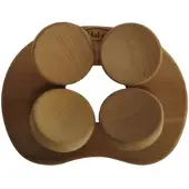 Halu ergonomische hoofdsteun voor Sauna - Rond - Red Cedar