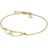 Zinzi Gold 14 karaat gouden jasseron armband open harten 18-20cm ZGA114