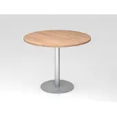 Hjh OFFICE PRO BISTRO F100R S - Systeem conferentietafel Walnoot Zilver Ø 100