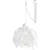 J-Line Kerstballen engel+led+pluim glas klaar large