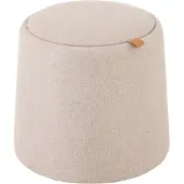 J-Line Poef hocker bijzettafel rond textiel hout