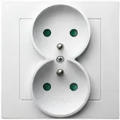 Ospel GP-2GZP/00, Wit, IP20, 16 A, 84 mm, 45 mm, 84 mm