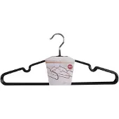 You do it Set van 10 kledinghangers Massa | metaal zwart 4x41x18 cm kledinghangers | NADUVI