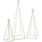 J-Line set van 3 kaarshouder metaal 12x12x38.5cm
