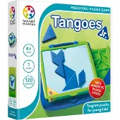IUVI Tangoes Jr. - Magnetisch Tangram Denkspel - 120 Educatieve Vormenuitdagingen - Compacte Puzzelkoffer & Solospel - Vanaf 4 Jaar