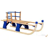 vidaXL - Sneeuwslee - met - rugleuning - inklapbaar - 119 - cm - hout
