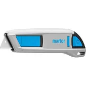 MARTOR Snijmes Secunorm 500, automatisch terugtrekken van het mes, ergonomische handgreep, stalen mes, snijdiepte 17 mm, L 143 x B 16 x H 36 mm