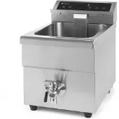 Hendi Inductie friteuse – 8 liter – met aftapkraan – roestvast staal – lichtgrijs