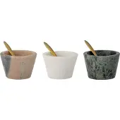 Creative Collection Rosamynthe Zoutpotje met/Lepel, Roos, Marmer