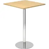 Hjh OFFICE PRO BISTRO H88Q C - Systeem conferentietafel Esdoorn 80 x 80 Chroom