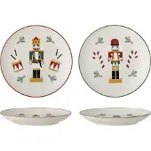 Bloomingville Jolly bordje Ø16 cm 2-delig Wit-rood