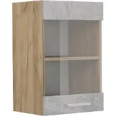 Vicco R-Line Glazen keukenkast – 40 cm Beton