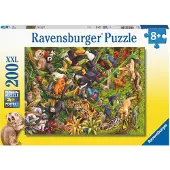 Ravensburger puzzel Bonte jungle - Legpuzzel - 200 XXL stukjes