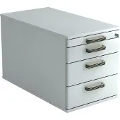 Hjh OFFICE PRO SIGNA TC30 SG - Rolcontainer Grijs Hout met 3 lades Greeplijst kunststof