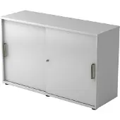 Hjh OFFICE PRO BETA 1752S - Grijs Hoogte van de map | 2 OH Schuifwandkast Greeplijst kunststof