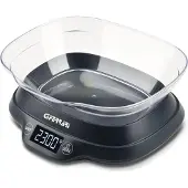 G3 Ferrari Ginny – Digitale Keukenweegschaal met Kom – Max. 5 kg – LCD Display met Verlichting – Tare Functie – g/lb:oz – Automatische Uitschakeling – Zwart