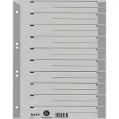 Leitz 1 tot 10 Tabbladen A4+ Donkergrijs 10 tabs Karton 6 Gaten 1652 100 Stuks