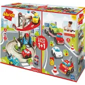 Ecoiffier speelgoed garage met transporter en auto's - autogarage speelset.