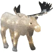 Konstsmide Kerst eland met verlichting op batterijen | 17 cm | Warm witte | 24 lampjes |