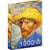 Enjoy Vincent Van Gogh: Self-portrait with a Straw Hat Puzzel 1000 Stukjes