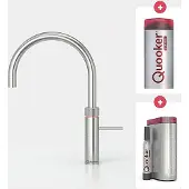 Quooker Cube Fusion round RVS met Combi reservoir