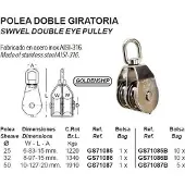 Goldenship Wartelblok Met Dubbele Schijf Zilver 8 mm