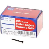 HJZ Hoenderdaal Draadnagel bombe kop staal geblauwd 2,5x30mm - 100 Stuks