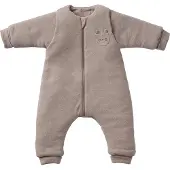 Vertbaudet Jumpsuit met voetjes PETIT CHAT, afneembare lange mouwen gemêleerd beige