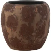 J-Line Flowerpot round terra brown/rust large