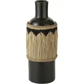 J-Line Vaas motief terracotta/gras zwart/naturel
