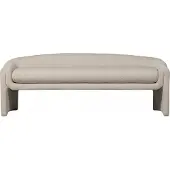 Woood Zone Bankje - Polyester - Beige - 58x160x55