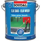 Soudal Elk Dak - Elk Weer Dakcoating Watderdicht Zwart 750ml