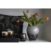 Loranto Vaas bol met bladgoud Zwart Wit Bladgoud/ Hotel Chique Vaas