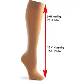 Mamsy ondersteunende kniekousen 70 denier beige Pantykousen Dames Polyamide - maat M