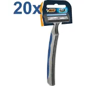 BIC - Flex 3 - Wegwerpscheermesjes - 20 Stuks - Voordeelverpakking