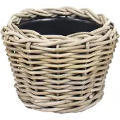 Van der leeden Bloempot Grijs D 20 H 15 Cm